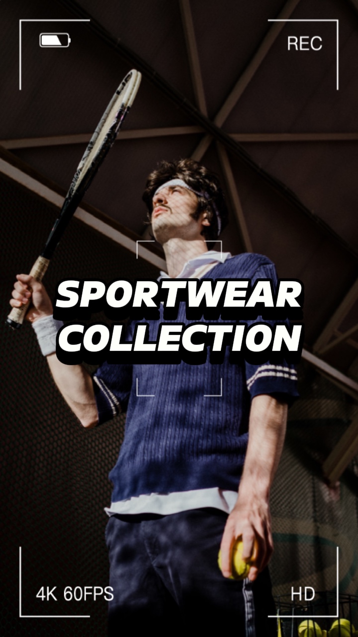 Recréation d'écran de collection de vêtements de sport dans le style TikTok