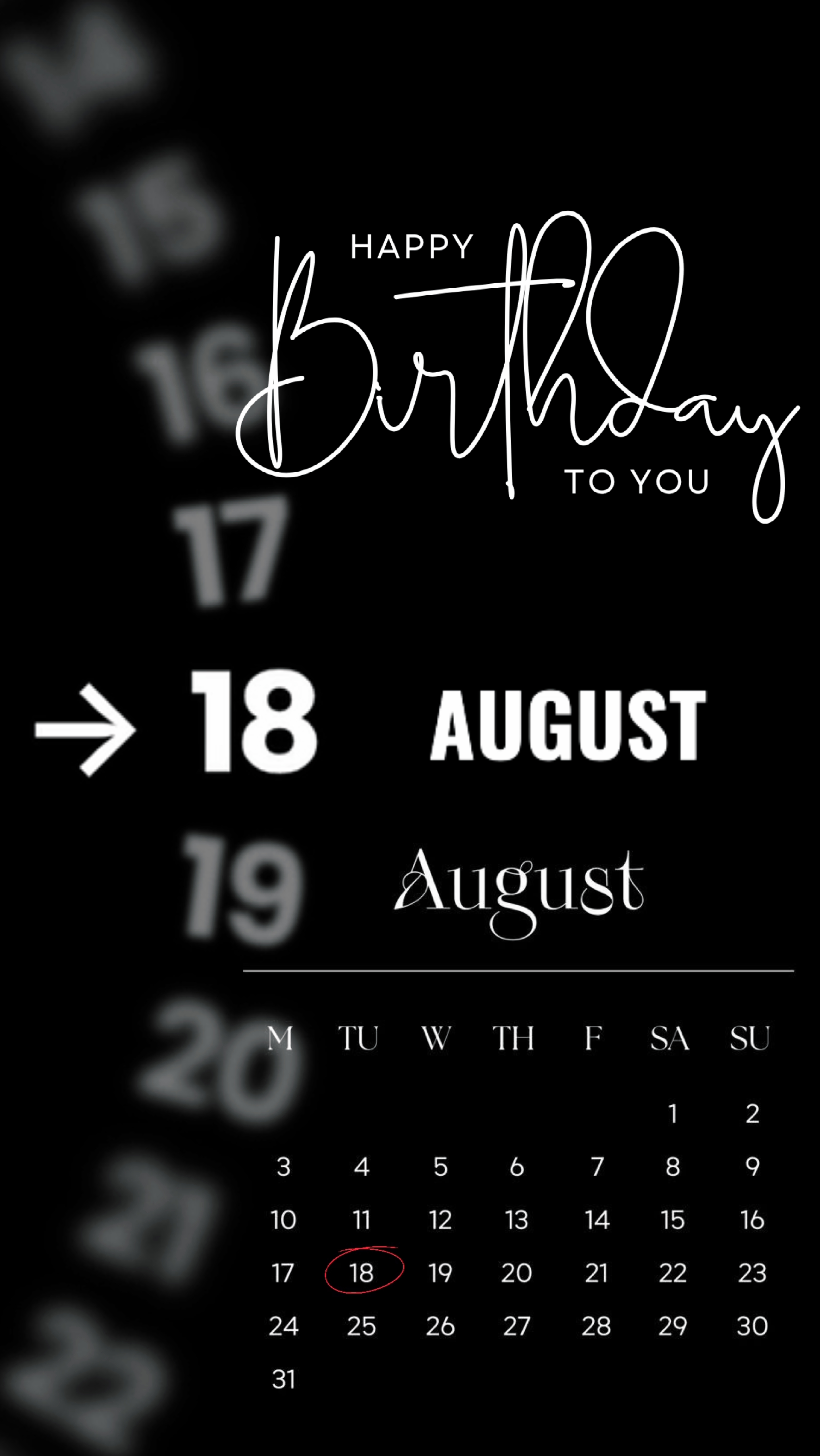 ME BDAY 18 AUGUST 