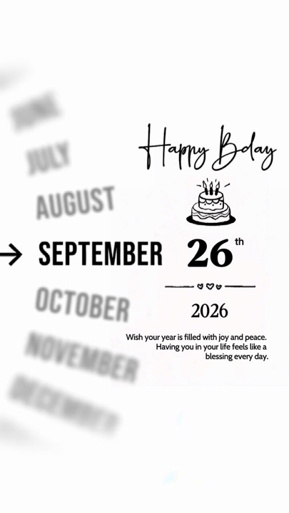 ANNIVERSAIRE 26 SEPTEMBRE