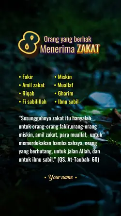 8 penerima zakat