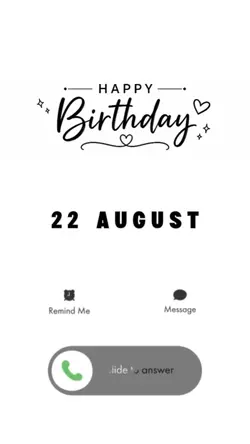 22 August Birthday