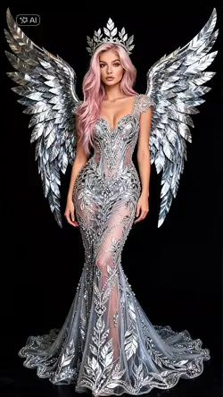 silver haute couture
