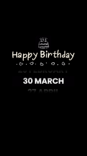Birthday 30 MARCH 