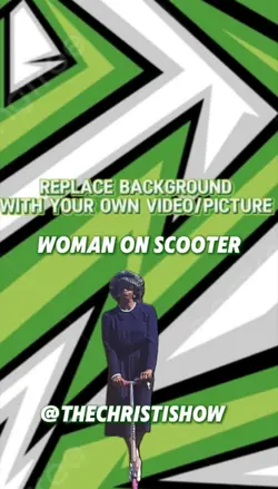 Woman on scoote