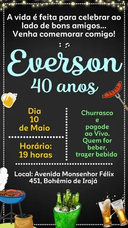 Convite churrasco