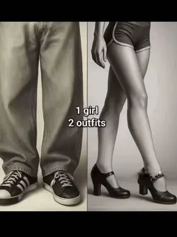 1 girl 2 outfits 
