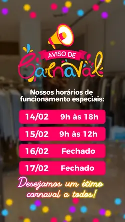 Aviso de Carnaval 