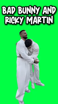 BAD BUNNY SHARES HUG