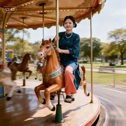 cưỡi ngựa đu quay 