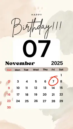 HBD 07 NOVEMBER 