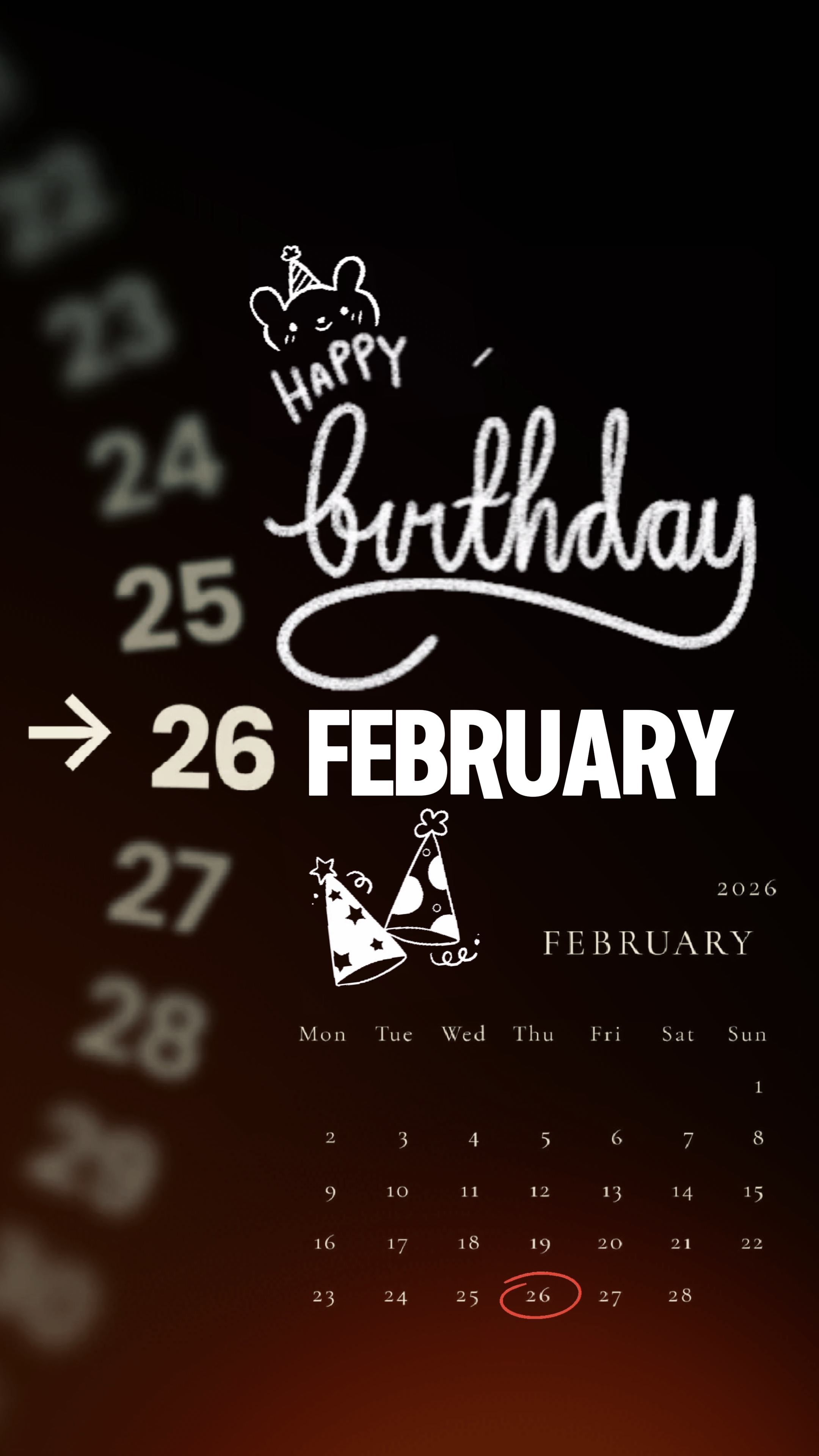 Birthday 26 February