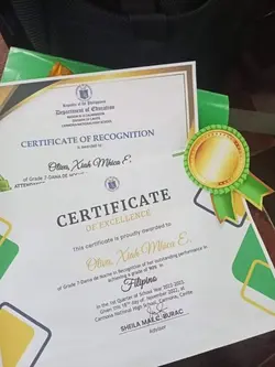 Certificate award