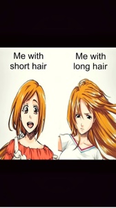 Kurzes vs. langes Haar 