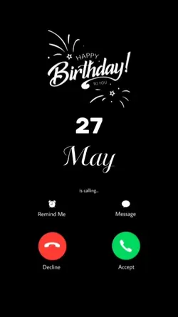HBD 27 MAY CALLING