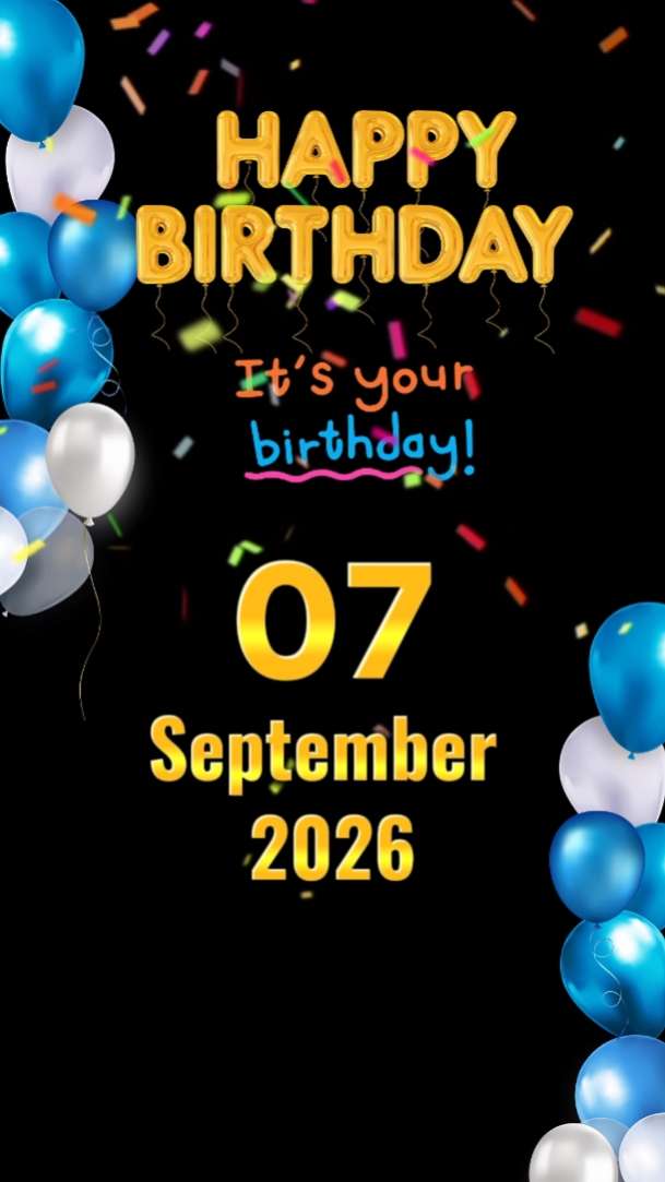hbd 7 September 2026