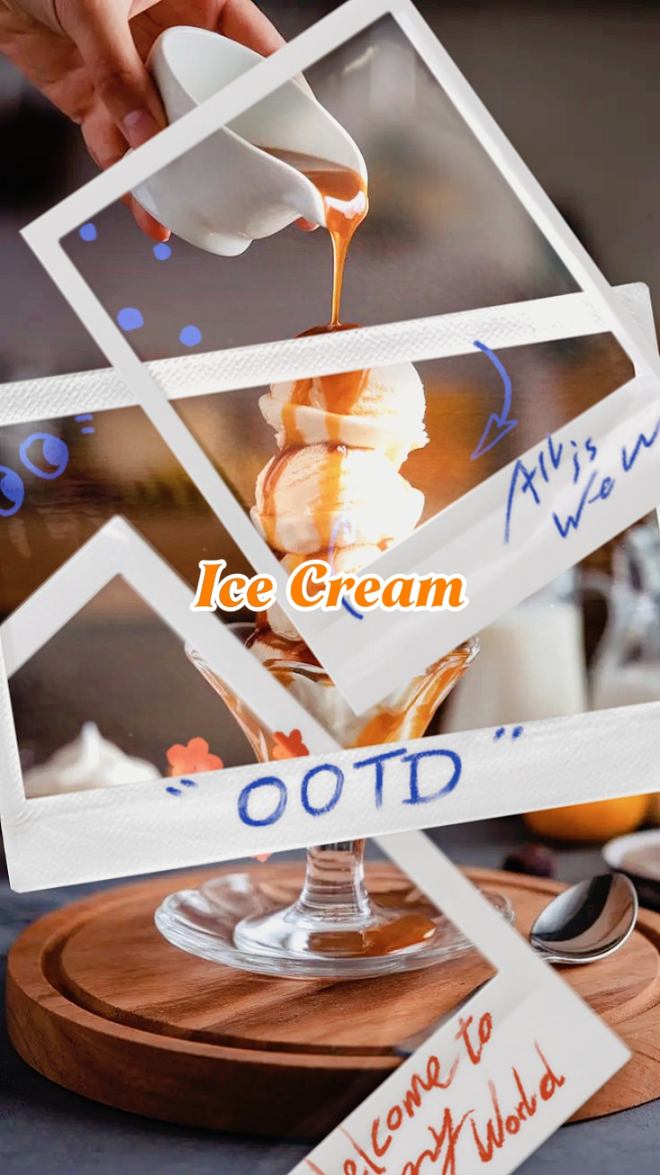 Food menu ice cream