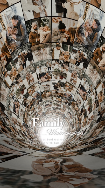 Familien-Winter-Moment