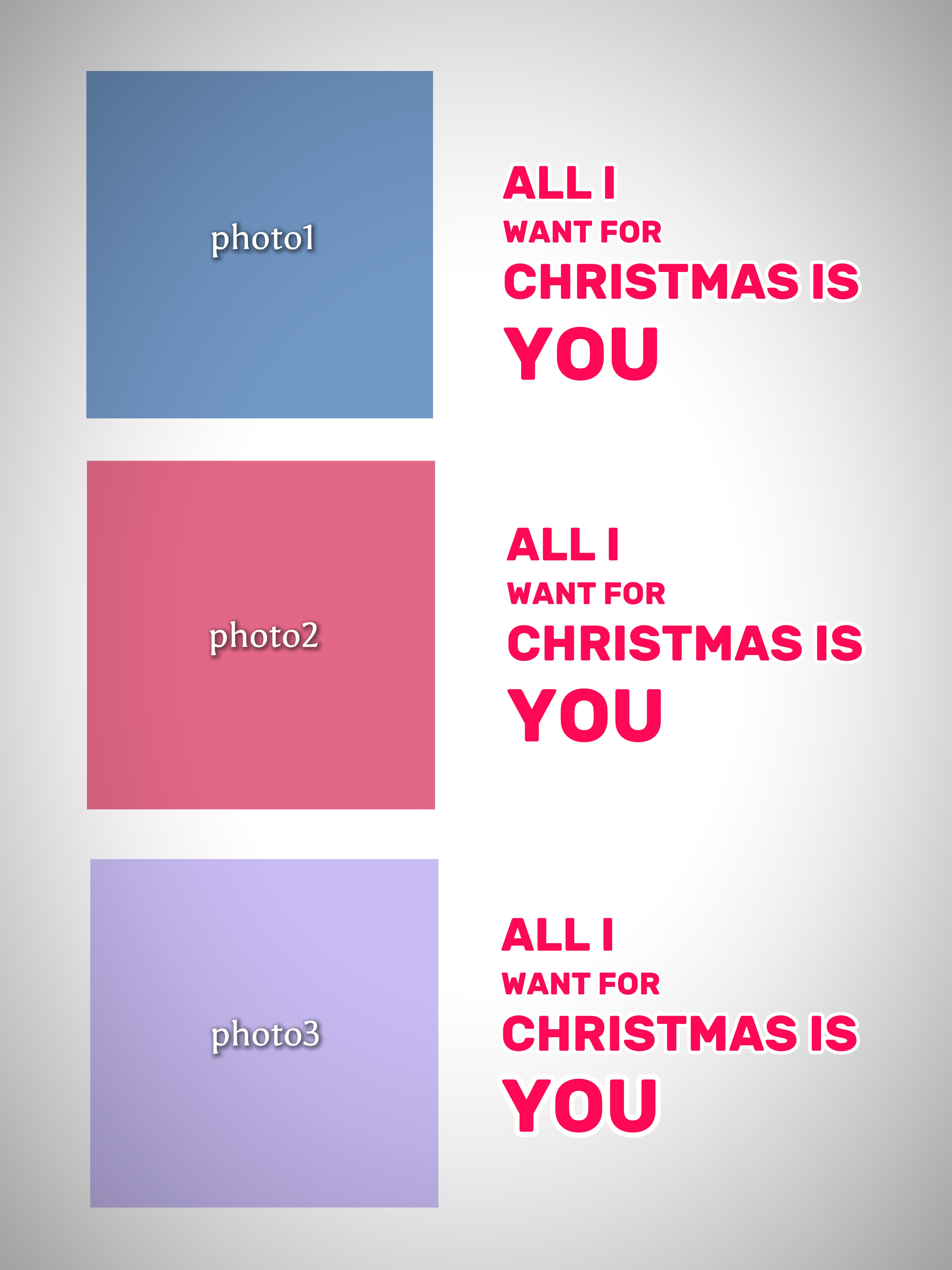 all I want for xmas