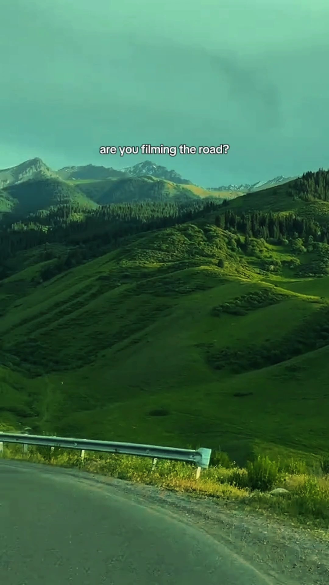 ¿Estás filmando la carretera?