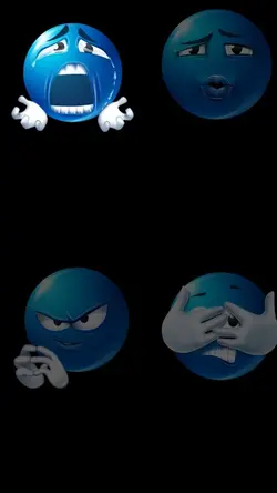 Viral blue emoji tem