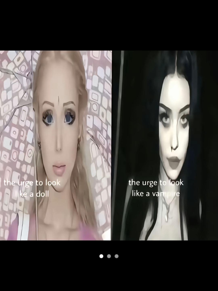 Look de boneca vs vampiro