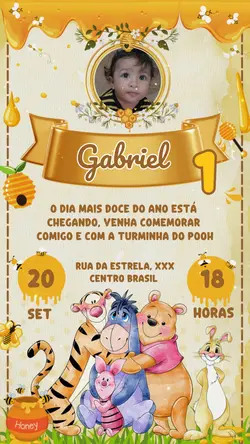 Convite do Pooh