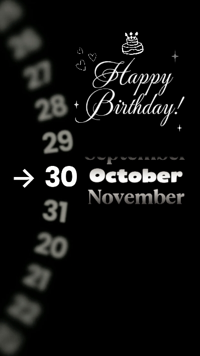 Aniversário 30 de outubro 