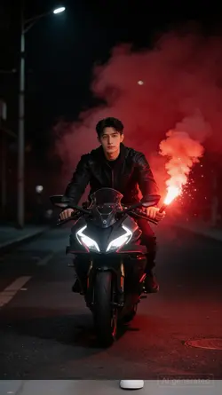 Dark motor bike