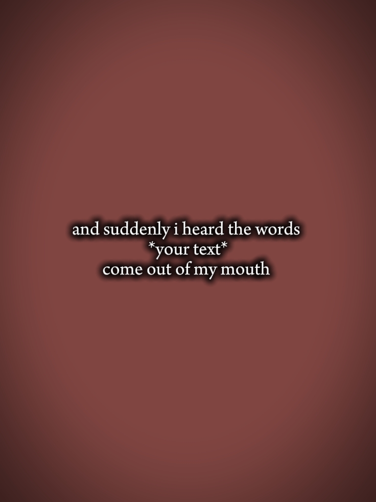 my mouth 