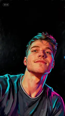 Neon potraitpainting