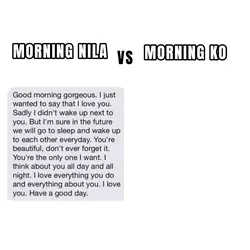Morning nila vs ako