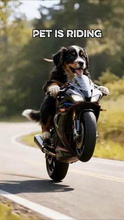 Pet is riding