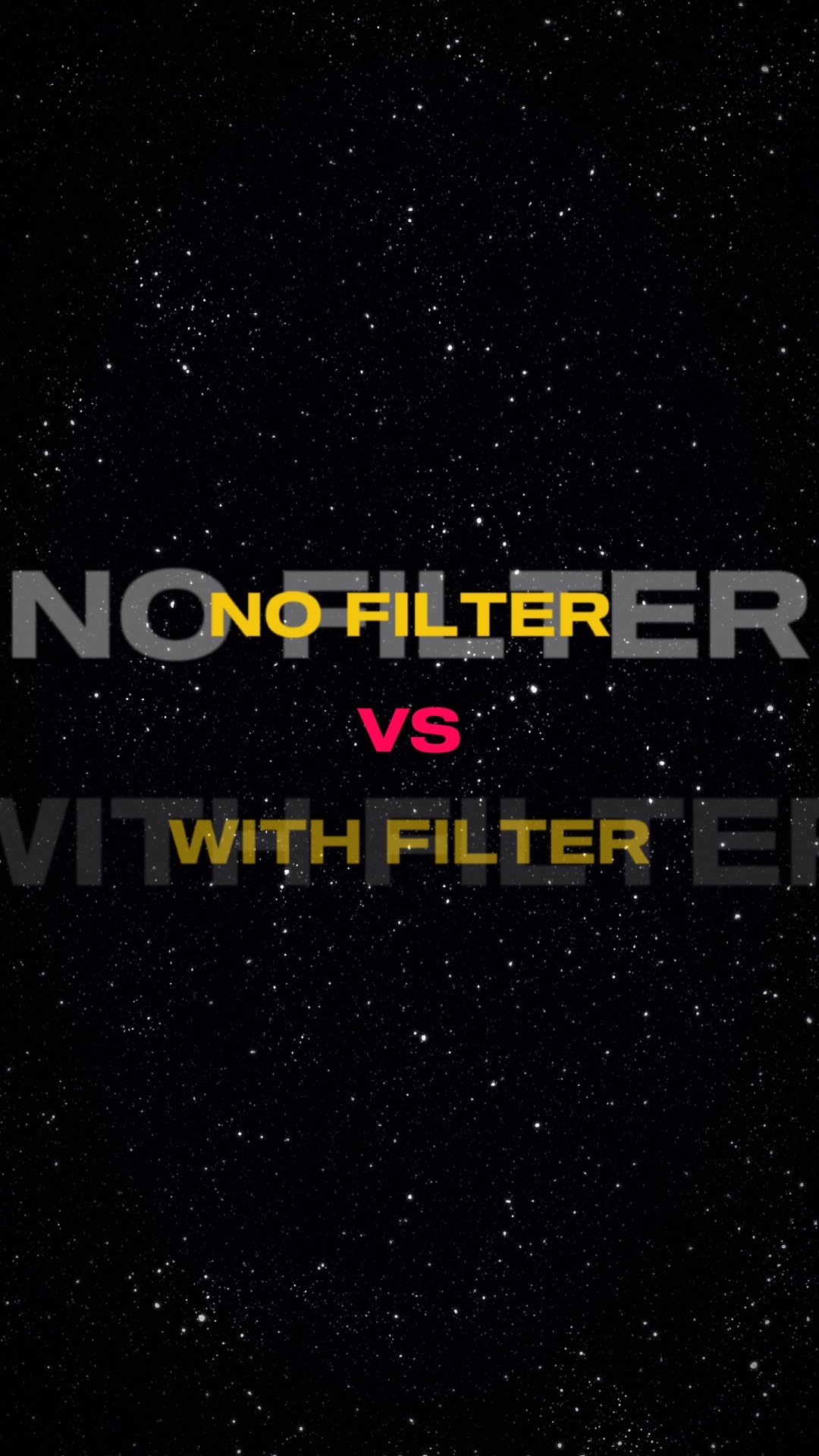 No filter vs with
