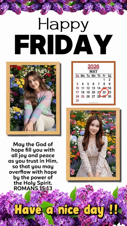 Friday 22 May 2026