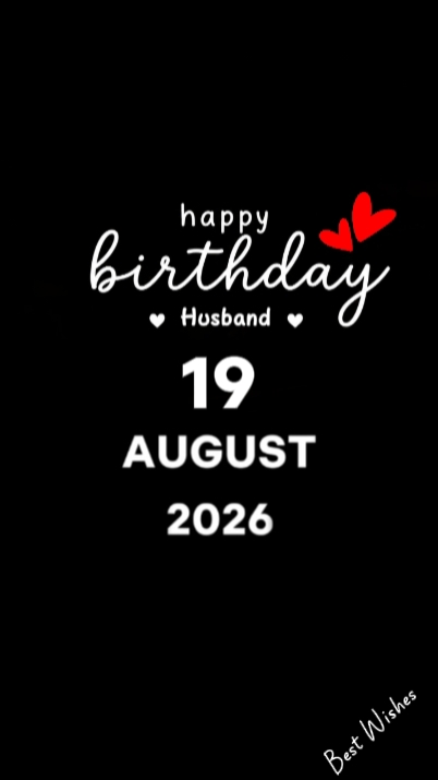 HBD HUSBAN 19 AUGUST