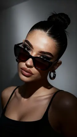 Close up glam glases