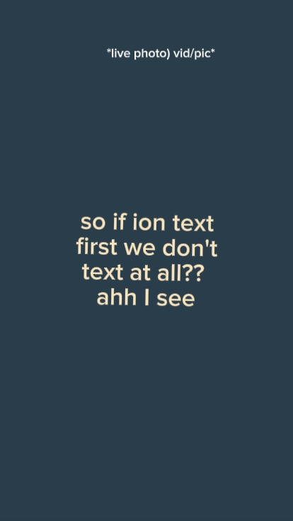 so if ion text first