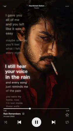 Heartbreak Lyric Screen