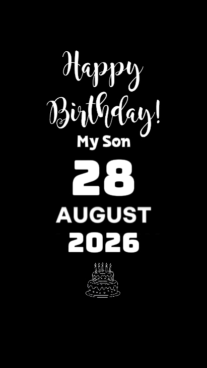 HBD SON 28 AUGUST 