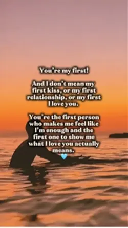 You’re my first. 