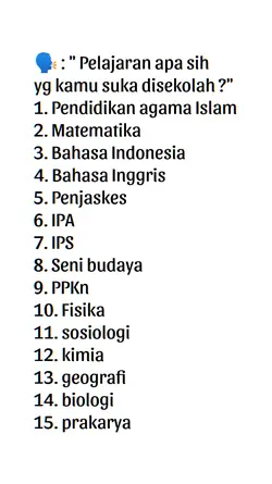 pelajaran apa