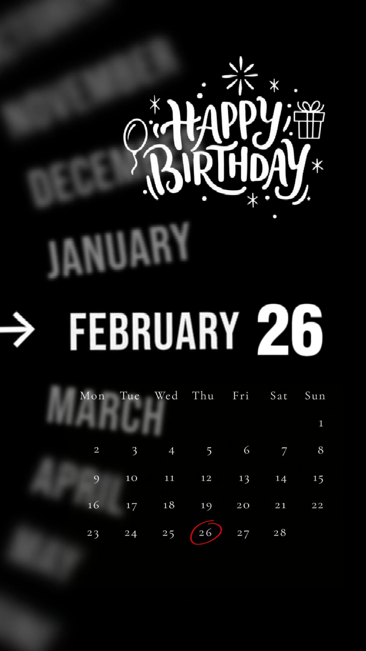HBD 26 FEBRUARI 