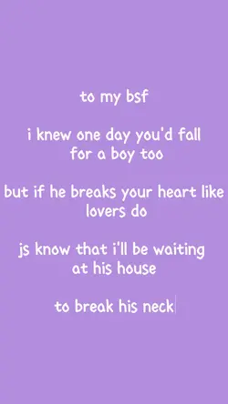 To my bfs