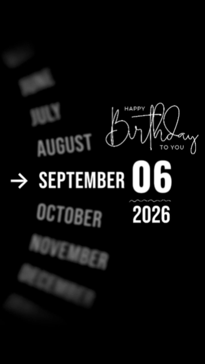 HBD 6th SEPTEMBER