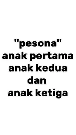 pesona anak pertama