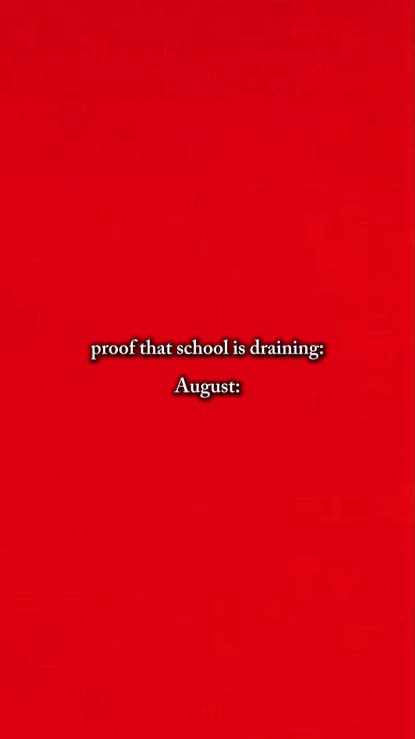 school is draining 