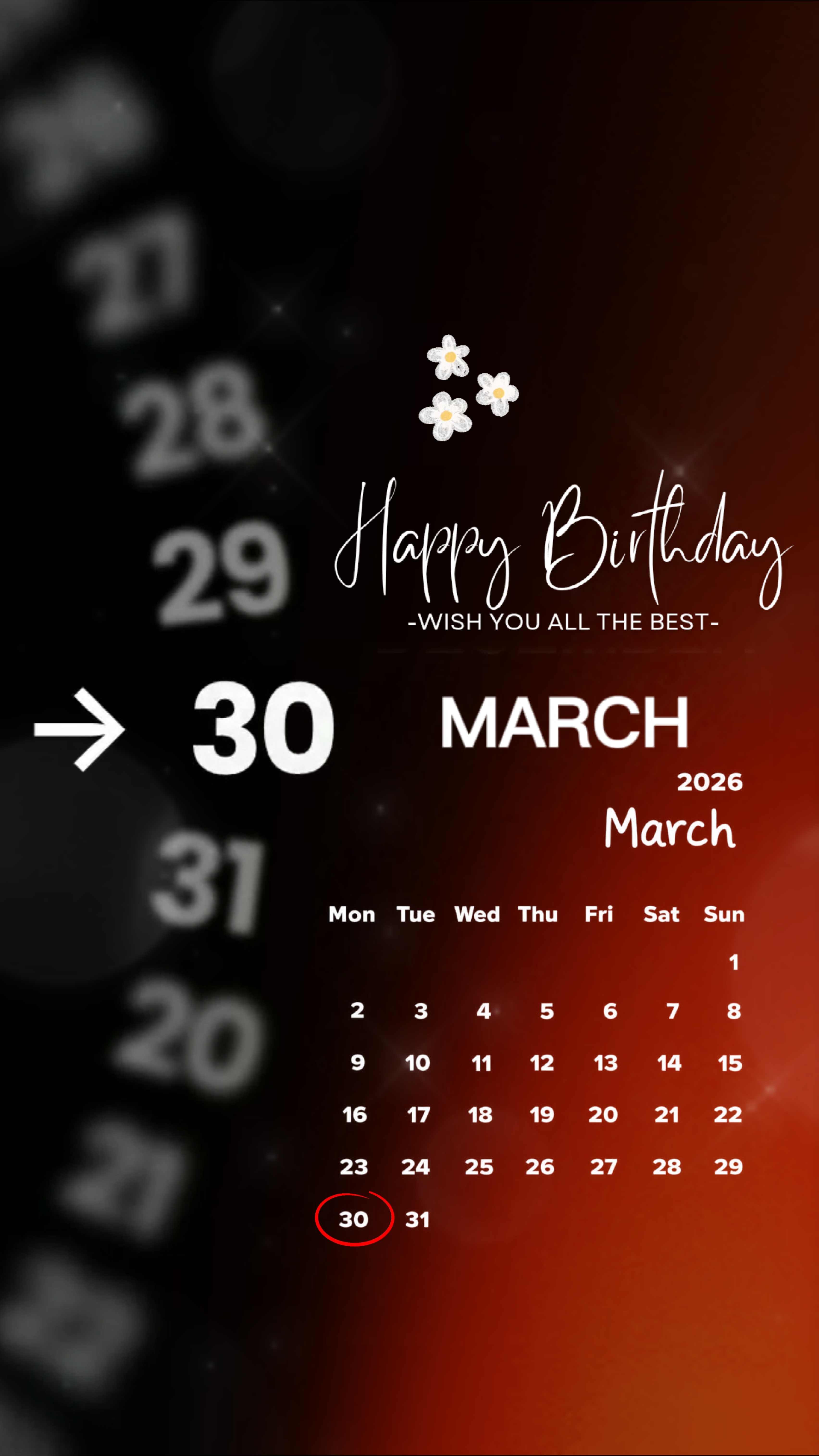 Hbd 30 March