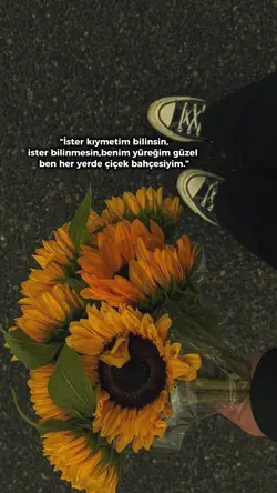 Çiçek bahçesiyim.