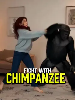 Fight with chimpanze