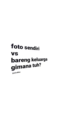 Sendiri vs breng kel